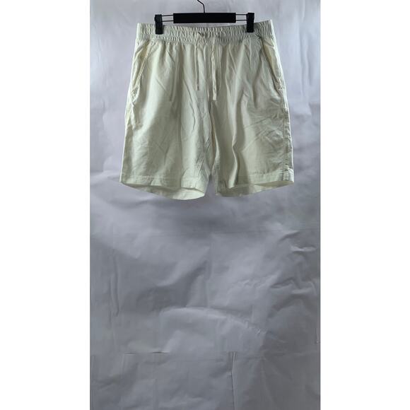 UNIQLO Men's Cream Drawstring Waist Casual Cotton Pull-On Shorts SZ M - Picture 1 of 9